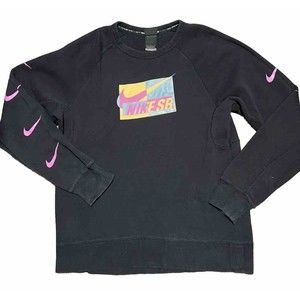 Nike SB Skate Crew Neck Sweatshirt Rare Sweater Pink Check Marks Size Large